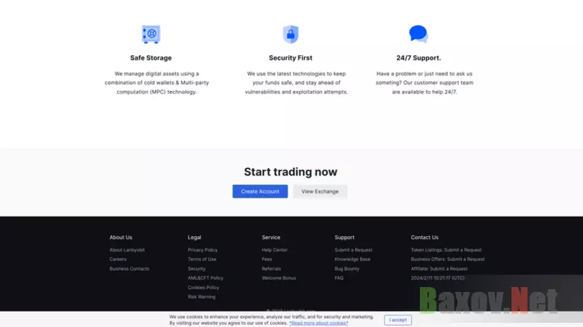 LANBYXBIT - создание аккаунта